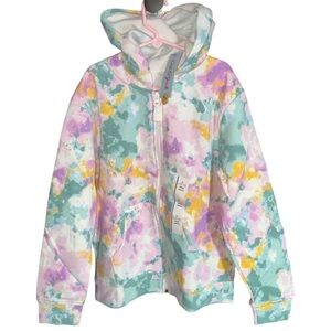 Cat & Jack girls tie dye zip up hoodie size 10/12 - new with tags